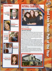 THE AWARDS BROCHURE - LIVE MUSIC PUB OF THE YEAR 2011!